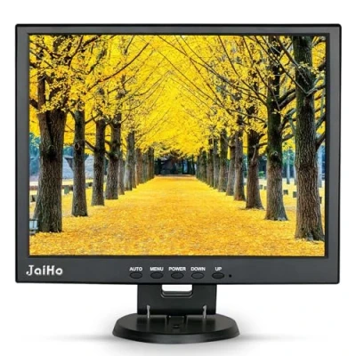 Image of JaiHo 14 Inch LCD Security CCTV Monitor, 1024x768 4:3 Resolution HD Color TFT Display Screen with VGA/HDMI/AV/BNC/MIC USB Ports for Surveillance Camera, STB and other Video Equipment