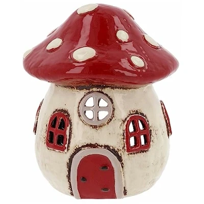 Image of Village Pottery Toadstool House Tealight Holder