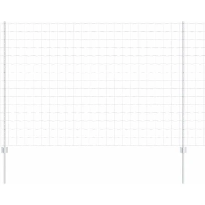 Image of vidaXL Euro Fence with 10 U Posts Silver 1,6x10 m Steel