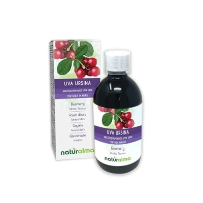 Image of Bearberry (Arctostaphylos uva Ursi) Leaves Alcohol Free Mother Tincture Naturalma Liquid Extract Drops 500 ml Food Supplement Vegan