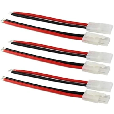 Image of 3 Pairs Tamiya Male Connector Adapters Cable with 10cm 14awg Wire