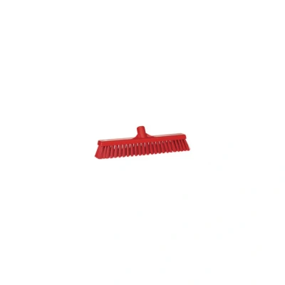 Image of FINCKE Hygiene Broom, Width 410mm, Soft/Hard, Pack Of 10, Red