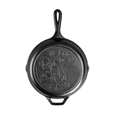Image of Lodge 10.25&quot; Cast Iron Skillet, 2020 Made in America Series, Rosie the Riveter, Black