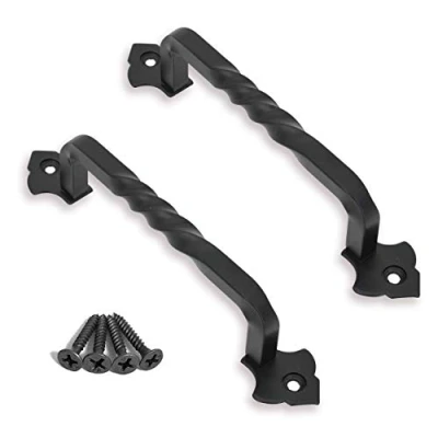 Image of OUVIN 2 Pack Barn Door Pull Handle Hardware for Wooden Garden Gate Shed Cabinet (2Pcs 4inch)