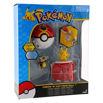 Image of Pokemon Throw &#039;n&#039; Pop Pokeball Pikachu &amp; Poke Ball/Cubone Repeat Ball Figure Set