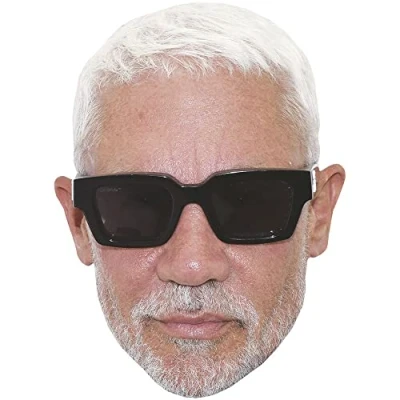 Image of Wayne Lineker (Sunglasses) Celebrity Mask, Flat Card Face, Fancy Dress Mask