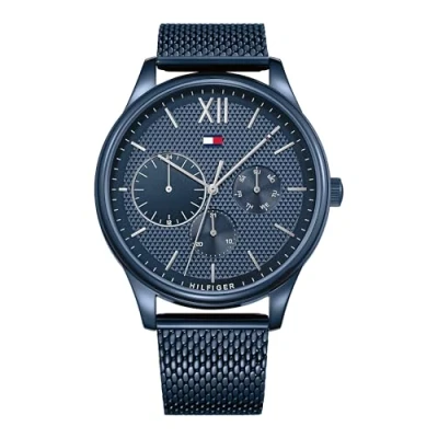 Image of Tommy Hilfiger Analogue Multifunction Quartz Watch for men with Blue Stainless Steel bracelet 1791421