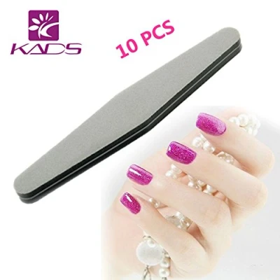 Image of KADS Nail Files 10pcs Sawing 100/180 Buffer Polish Art Pedicure Block Manicure Sanding (Grey)