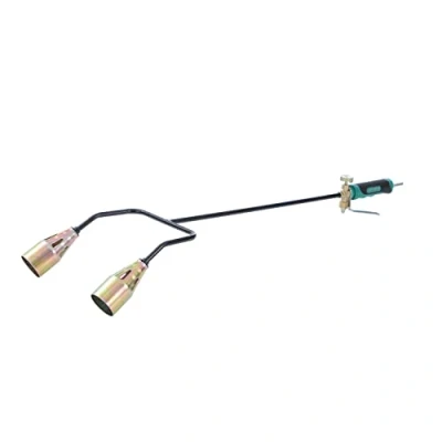 Image of KATSU Gas Torch Weed Burner Twin Head Flame Thrower Blowtorch Roofer Sealing Melting Welding Soldering Multi Purpose 750mm Long 324159