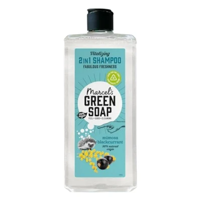 Image of Marcel&#039;s Green Soap Shampoo Mimosa &amp; Blackcurrant Scent, Enriched with Natural Oils, 97% Natural, 98% Biodegradable, Vegan, 300ml