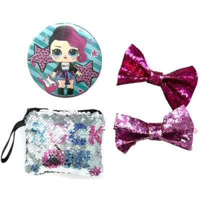 Image of LOL Surprise Girls Beauty Set with Sequin Purse, Mirror and Hair Bows