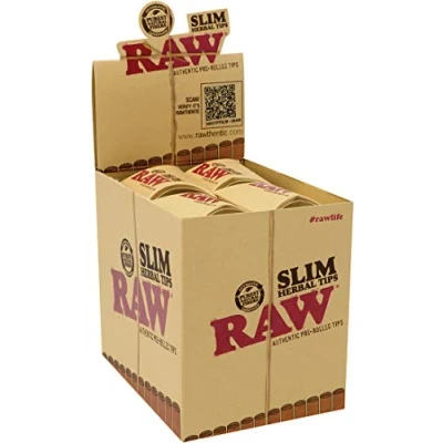 Image of RAW Slim Tips, 20 packs per box, 21 tips pack.
