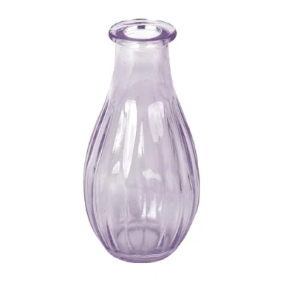 Image of Talking Tables Lilac Glass Bud Vase for flowers, stylish single stem elegant wedding table centrepiece decorations window sill decor, garden parties, summer dining, mantle styling, and gifting 14cm