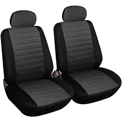 Image of WOLTU Car Van Seat Covers Front Pair Grey and black Universal for Cars Vans 7231 2