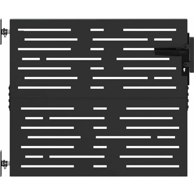 Image of vidaXL Garden Gate Black Powder coated steel