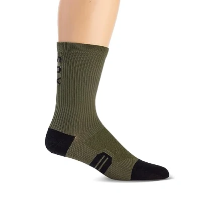 Image of Fox Racing 8&quot; Ranger Sock, Windbreaker, Men&#039;s, GREEN, XS S