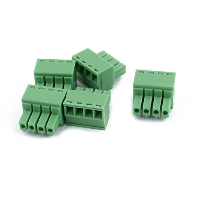 Image of Sourcingmap 5Pcs 300V 10A KF2EDGK 3.5mm Pitch 4 Pin PCB Screw Terminal Block Connector