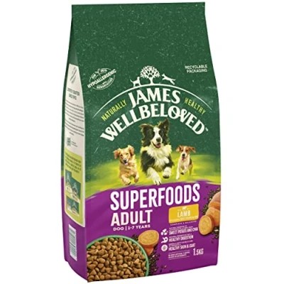 Image of James Wellbeloved Superfoods Dry Adult Lamb with Sweet Potato &amp; Chia, 1.5kg