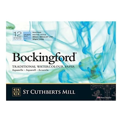 Image of Bockingford : Glued Pad 10x14in (Apx.25x36cm) 300gsm 12 Sheets Cold Pressed Not