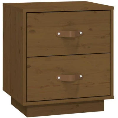 Image of vidaXL Bedside Cabinet Honey Brown 40x34x45 cm Solid Wood Pine