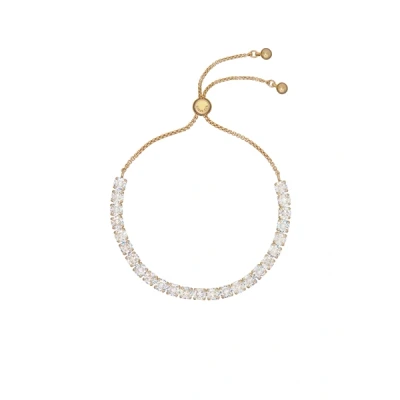 Image of Ted Baker Melrah Crystal Adjustable Tennis Bracelet For Women (Gold/Crystal)