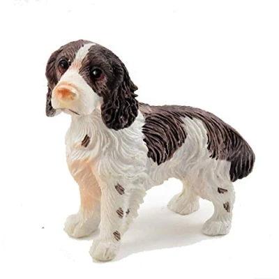Image of Melody Jane Dolls House Springer Spaniel Standing Pet Dog Miniature 1:12 Scale Accessory