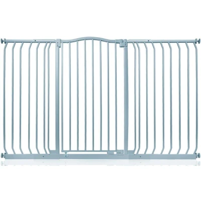 Image of Safetots Extra Tall Curved Top Safety Gate, 152cm 161cm, Matt Grey, 100cm in Height, Pressure Fit Stair Baby Gate for Doors Hallways and Spaces, Barrier, Easy Installation