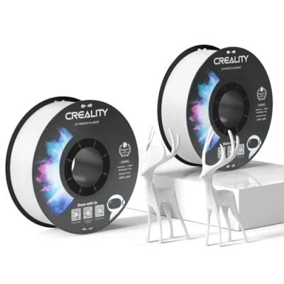 Image of Creality Official PETG Filament White, 3D Printer 1.75mm 2Kg, No Tangling, Strong Bonding and Overhang Performance Dimensional Accuracy +/ 0.03mm