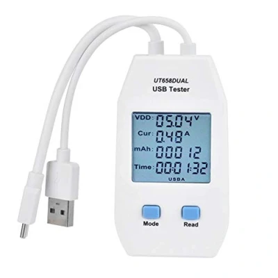 Image of USB Power Meter Tester, Digital Voltmeter Ammeter Multimeter Detector (UT658)