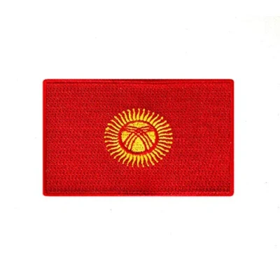 Image of Kyrgyzstan National Country Flag Iron Sew on Embroidered Patch