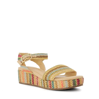 Image of Dune London Womens Ladies Lazer Rainbow Flatform Sandals Multicolour Size UK 8