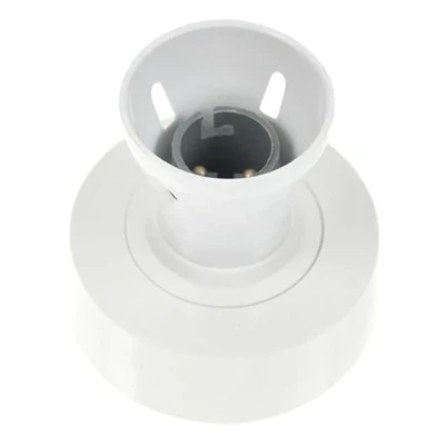 Image of Click Scolmore Essentials T2 BC Loop in Batten Lampholder with Home Office Skirt Polar White PRC016