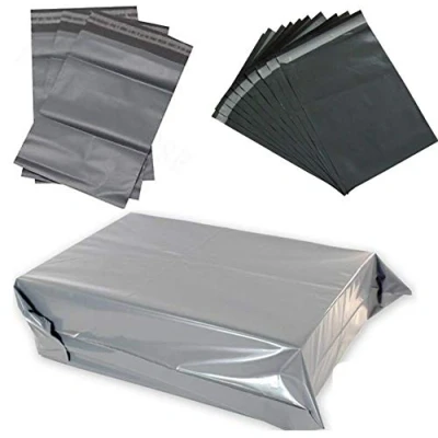 Image of Pack of 100 Grey mailing Bags Strong Parcel Postage Plastic Post Poly self Seal 230mm x 350mm