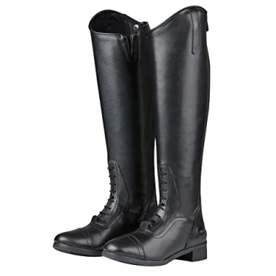 Image of Saxon Syntovia Tall Field Boots Black L6 Wide Regular