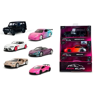 Image of Jada 253292000 Pink Slips Assorted 1:32, Transparent