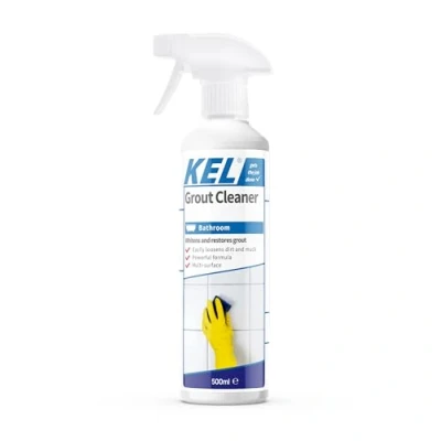 Image of KEL Grout Cleaner, Ready To Use Tile Grouting Cleaning Spray, Removes Stubborn Dirt, Marks &amp; Stains Between Tiled Walls Floors 500ml