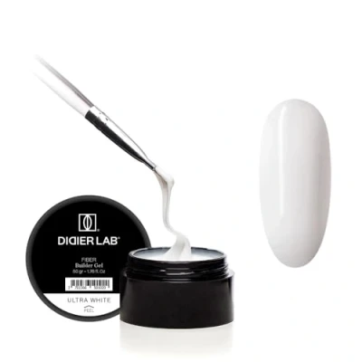 Image of Didier Lab Fiber Builder Gel Ultra White Self Leveling HEMA Free for Nails Strong LED UV Fiberglass Nail Repair Refills and Extensions 50g