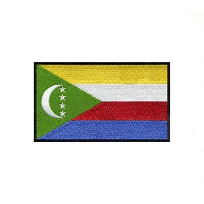 Image of Comoros National Country Flag Iron Sew on Embroidered Patch