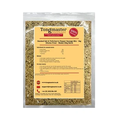 Image of Smoked Salt &amp; Tellicherry Pepper Sausage Mix 1kg (Gluten Free) Makes 10kg Batch