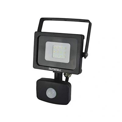 Image of Faithfull FPPSLWM10S 10W LED Motion Sensor Security Light 240V 800 Lm