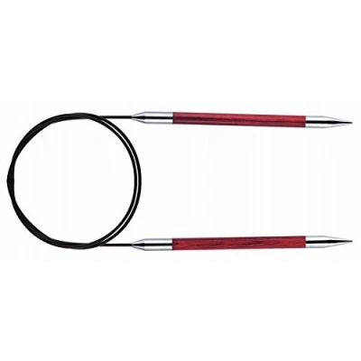 Image of KnitPro KP29099 Royale: Knitting Pins: Circular: Fixed: 80cm x 6.00mm, Birchwood, brass, Multi Colour