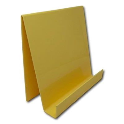 Image of EPOSGEAR Lemon Bonbon Sweet Pastels Plastic Acrylic Perspex Book Plate Retail Display Stand Holder Perfect for Schools, Nurseries, Libraries, Bookshops, Outlets etc (Extra Large Wide)