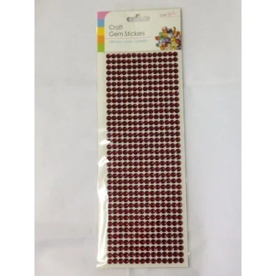 Image of Red Art Craft Card Making Gem Stickers 504 Gems