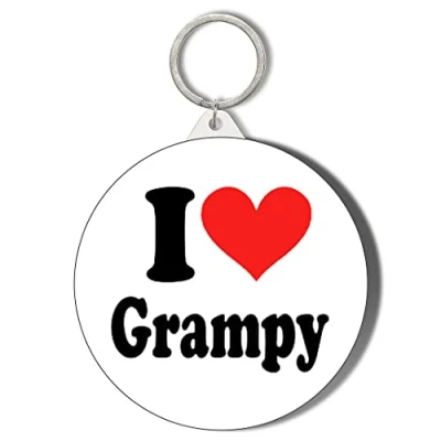 Image of Gift Insanity I LOVE GRAMPY 45mm Keyring