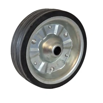 Image of Trailer Jockey Wheel Replacement 200x60mm Diameter Solid Plant Heavy Duty 20x67mm Centre Hole