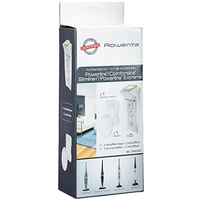 Image of Rowenta ZR005001 5 Bags Wrapping Paper with 2 Filters for Powerline Eco