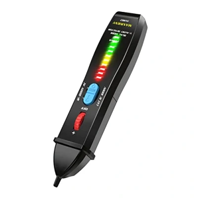Image of MAXRIENY Voltage Tester Dual Mode Detector, Non contact with Adjustable Sensitivity, 12 1000V/48 1000V AC Electricity Sensor Pen Live Wire Checker Flashlight