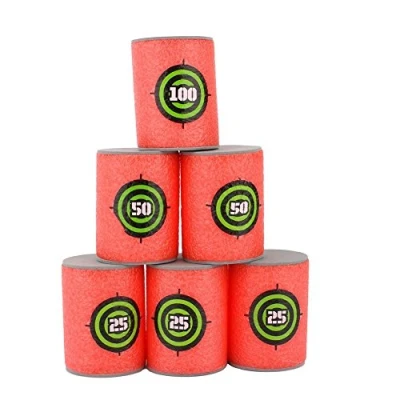 Image of TOPWAYS® 6pcs EVA Soft Foam Dart Bullet Target for Nerf N strike Toy Gun Elite Series Blasters (Small, 6.2cm)