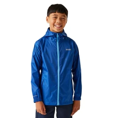 Image of Regatta Kids Lightweight Pack It Waterproof Packaway Jacket Olympian Blue Elysium Blue, Size: 3 4 Years