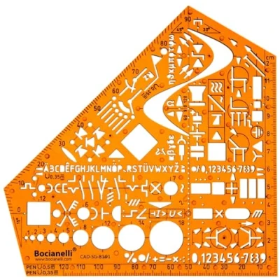 Image of Bocianelli Electrical Electronic Control Installation Schematic Wiring Symbols Drawing Template Stencil Engineering Drafting Supplies Layout Plan Circuit Diagram